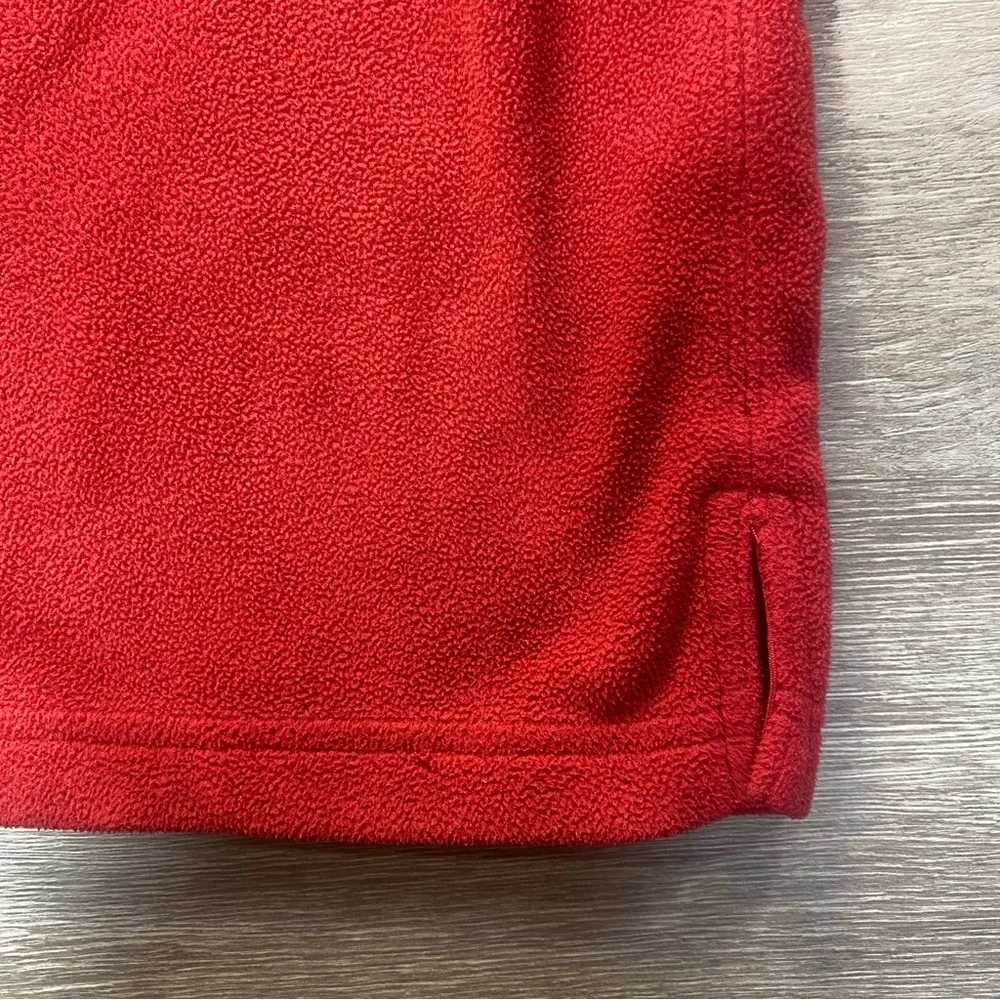 Bass Red Fleece Pullover Jacket‎ Sherpa Lined Size L